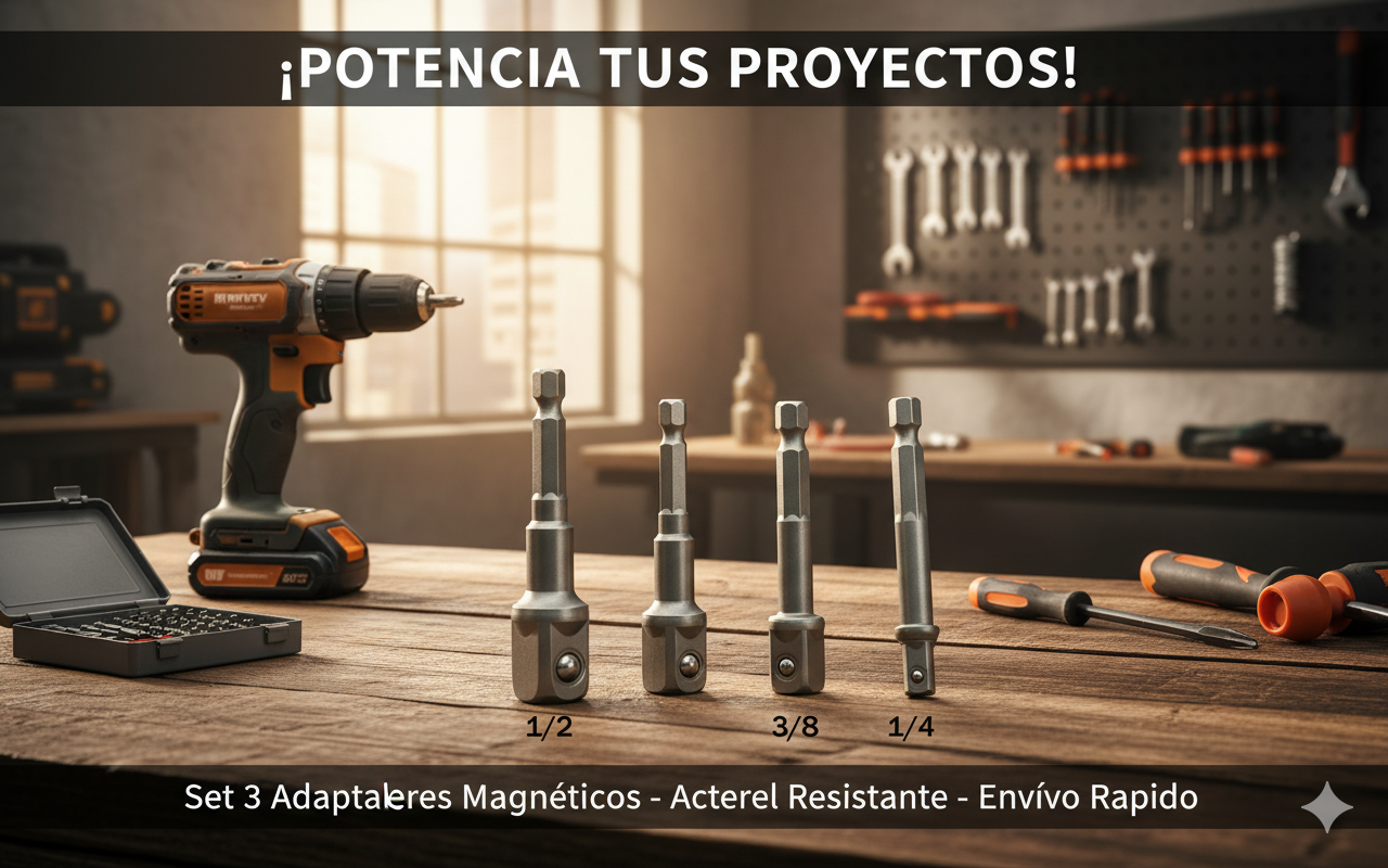 ADAPTADOR DE DRILL A SOCKET 3 PCS