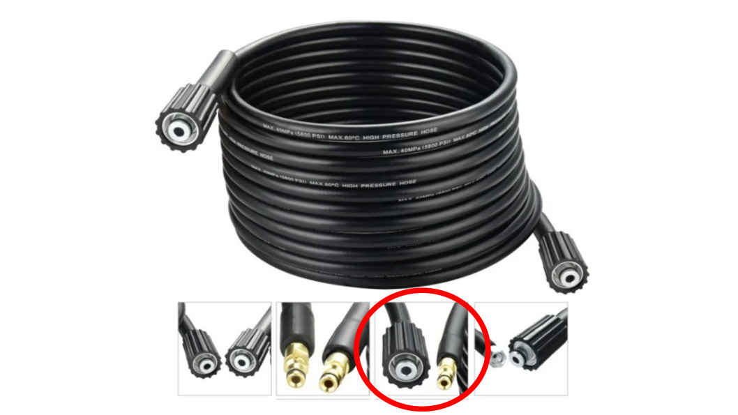 MANGUERA DE HIDROLAVADORA 30MT ROSCA 14MM-ACOPLE MACHO